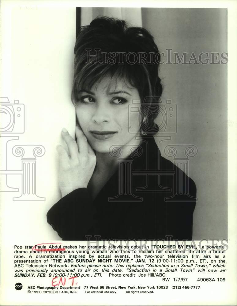 1997 Press Photo Paula Abdul stars in Touched By Evil, on ABC. - sap22247- Historic Images