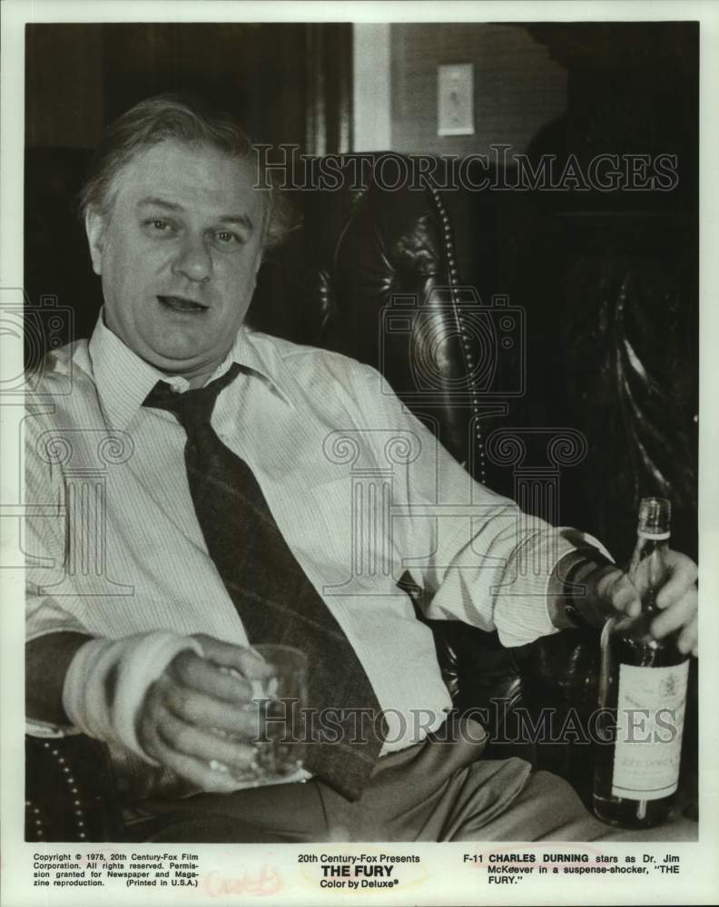 1978 Press Photo Actor Charles Durning in "The Fury" movie - sap22377- Historic Images
