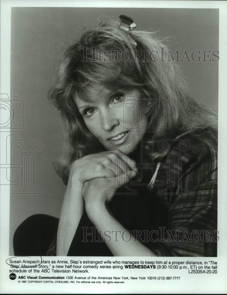 1987 Press Photo Actress Susan Anspach Starring in "The Slap Maxwell Story"- Historic Images
