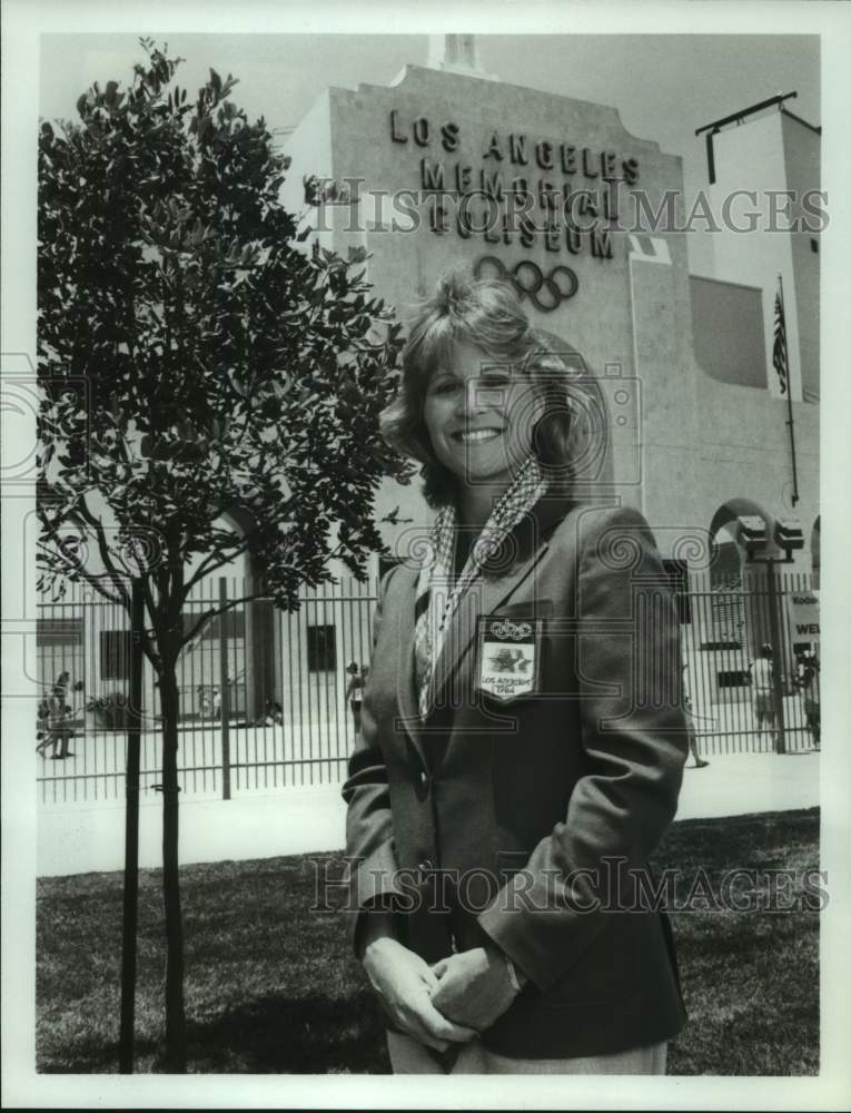 1984 Press Photo Donna de Varona at Summer Olympics in Los Angeles, California- Historic Images