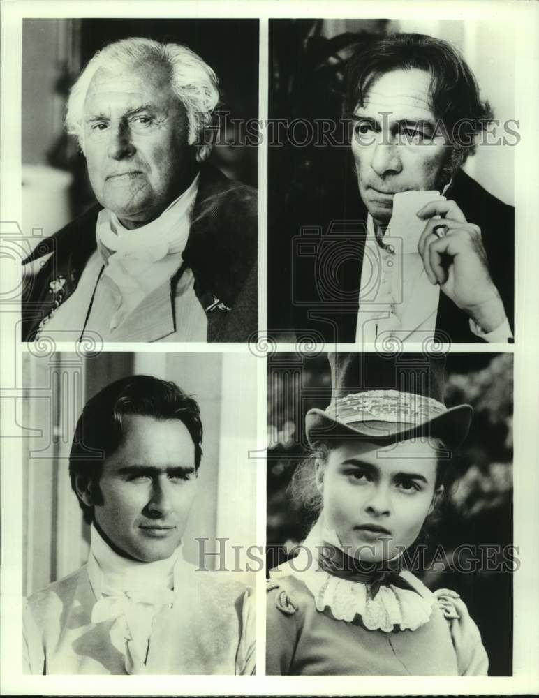 1987 Press Photo Actor Stewart Granger with co-stars in &quot;A Hazard of Hearts&quot;- Historic Images