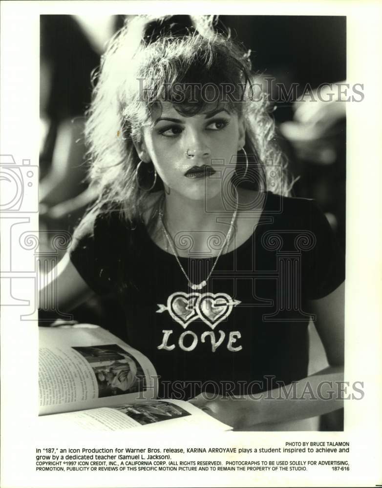 1997 Press Photo Actress Karina Arroyave in &quot;187&quot; movie - sap22564- Historic Images