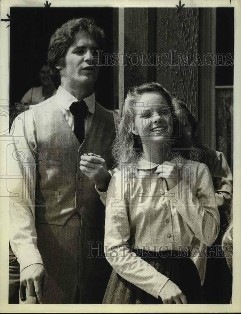 1978 Press Photo Actors Linwood Boomer and Melissa Sue Anderson in NBC TV Show- Historic Images