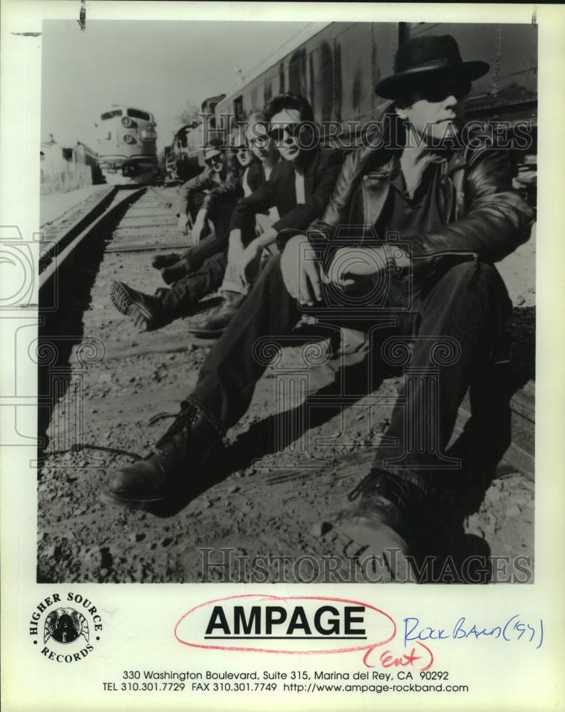 1997 Press Photo Five Members of the rock band Ampage, Entertainers - sap22708- Historic Images