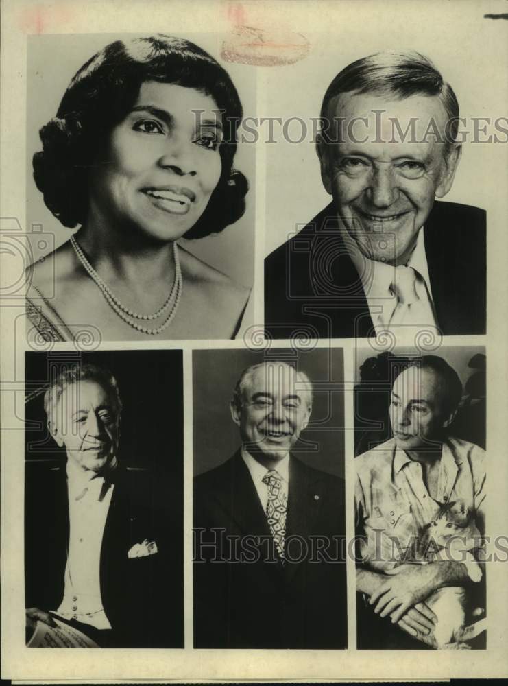 1978 Press Photo Entertainer Marian Anderson in composite with CBS-TV Performers- Historic Images