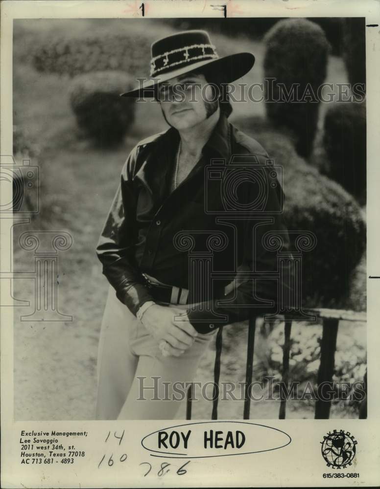 1977 Press Photo Singer Roy Head - sap22754- Historic Images