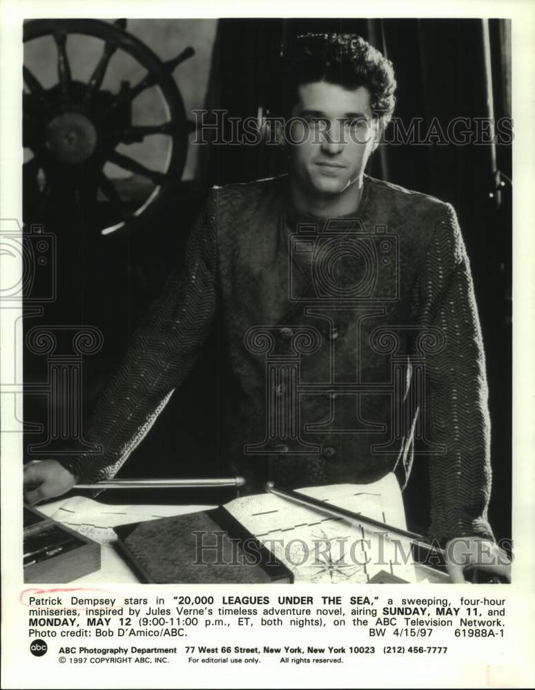 1997 Press Photo Actor Patrick Dempsey in "20,000 Leagues Under the Sea" Movie- Historic Images