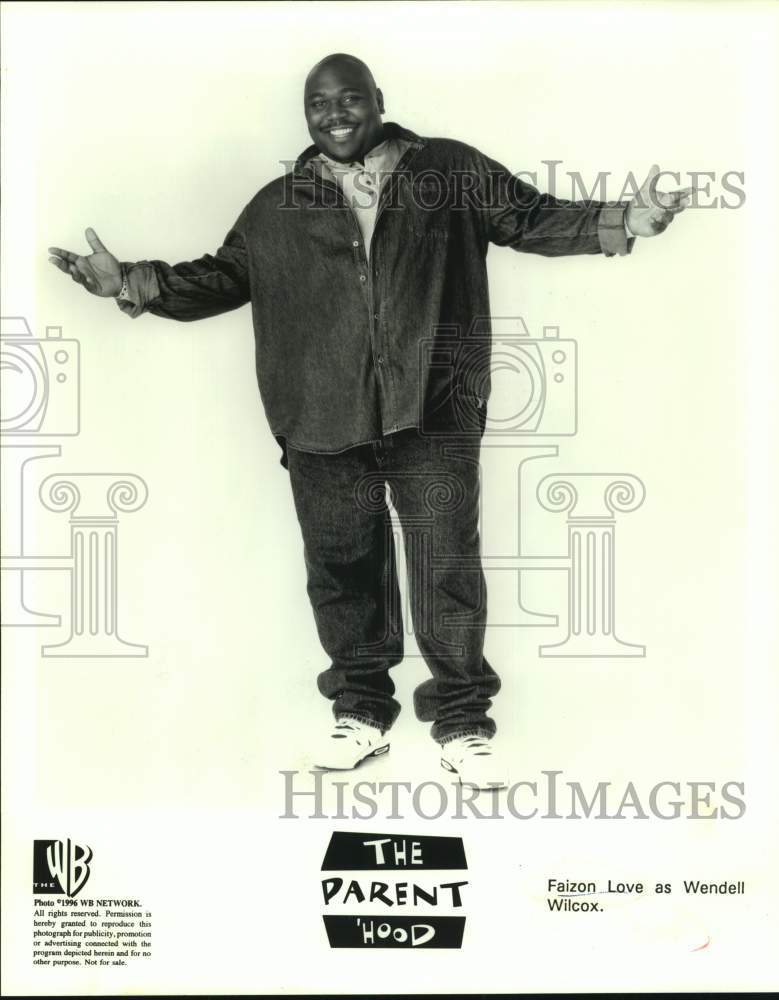 1996 Press Photo Actor Faizon Love as Wendell Wilcox in &quot;The Parent &#39;Hood&quot; on TV- Historic Images