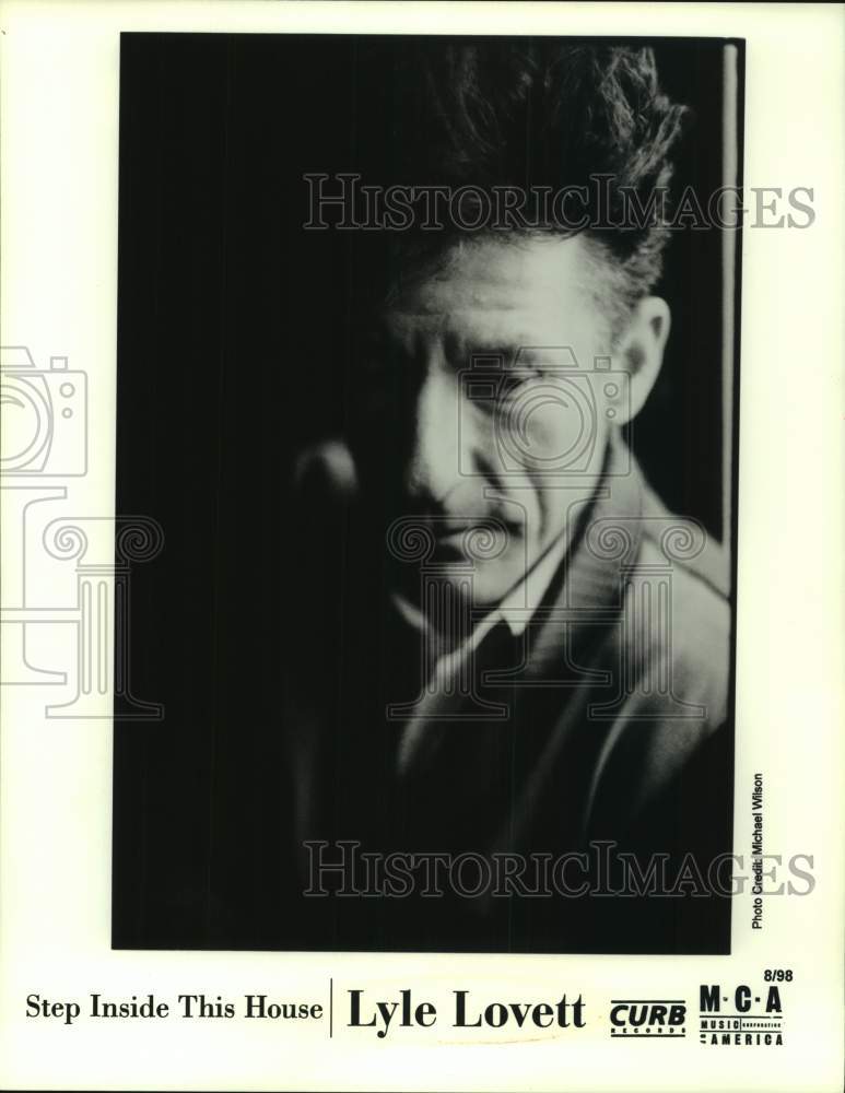 1998 Press Photo Musician Lyle Lovett for "Step Inside This House" Album- Historic Images