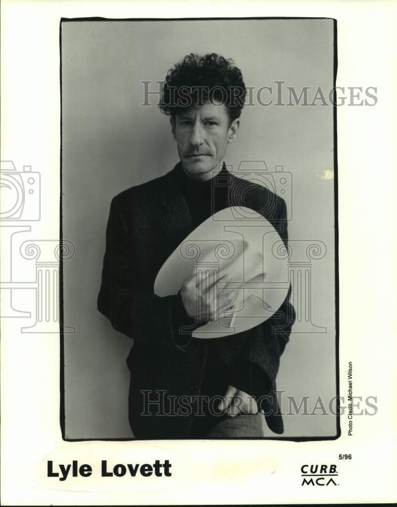 1996 Press Photo Musician Lyle Lovett - sap22935- Historic Images