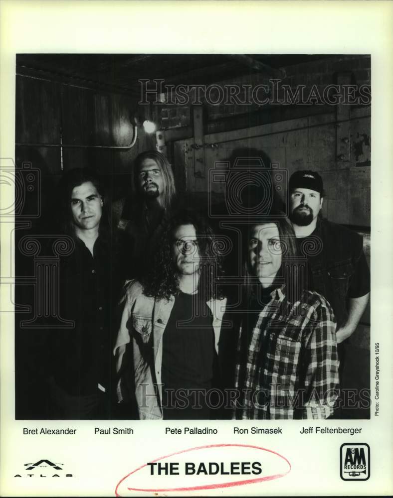 1995 Press Photo Five Members of the band &quot;The Badlees&quot;, Entertainers- Historic Images