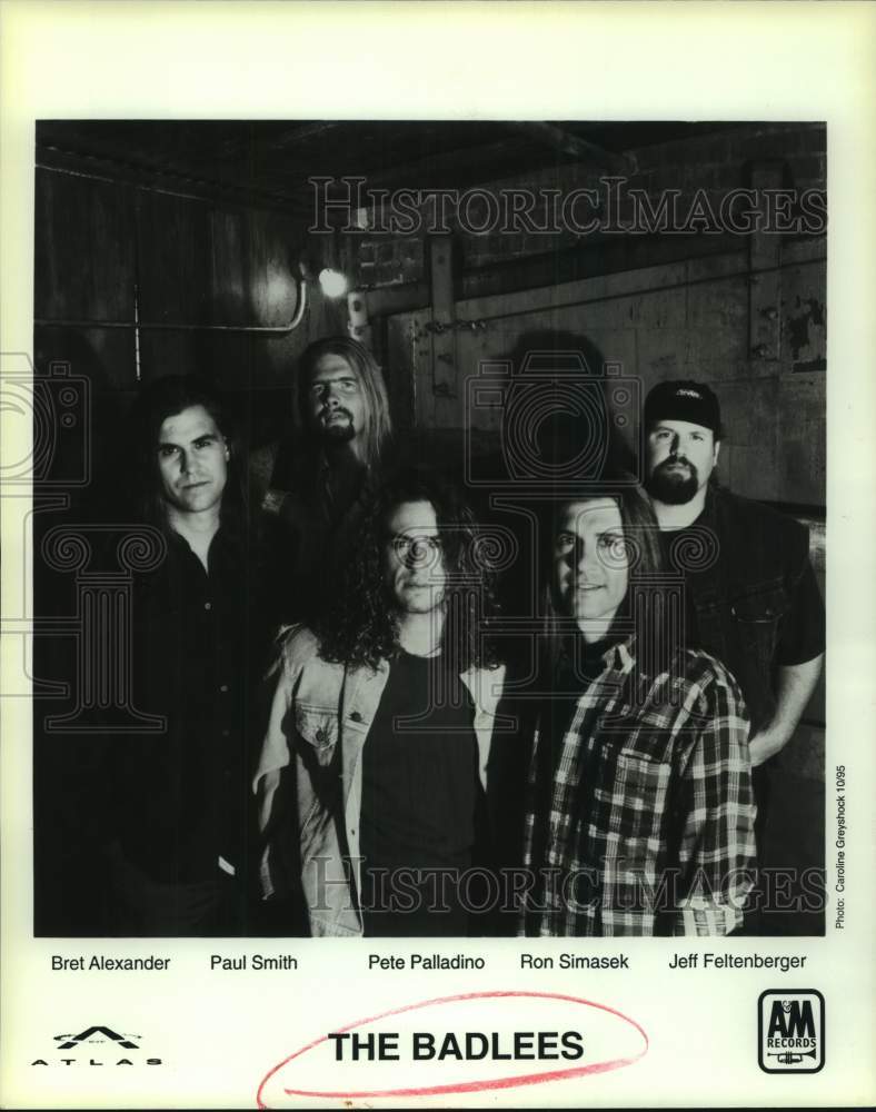 1995 Press Photo Five Members of the band "The Badlees", Entertainers- Historic Images