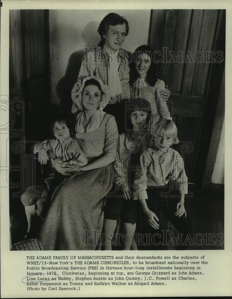 1976 Press Photo Television's "The Adams Chronicles" Cast of Actors in Scene- Historic Images