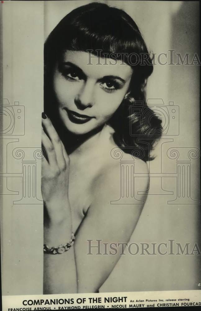 1953 Press Photo Actress Nicole Maury in "Companions of the Night" Movie