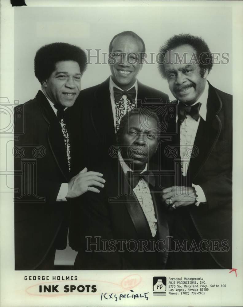 1981 Press Photo Musicians George Holes and Ink Spots - sap23087- Historic Images