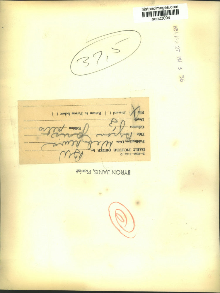 1954 Press Photo Byron Janis, Pianist - sap23094