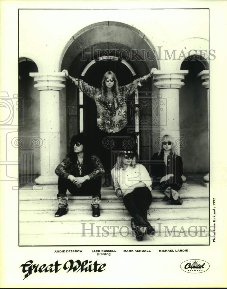 1992 Press Photo Four Members of the band Great White, Entertainers, Musicians- Historic Images