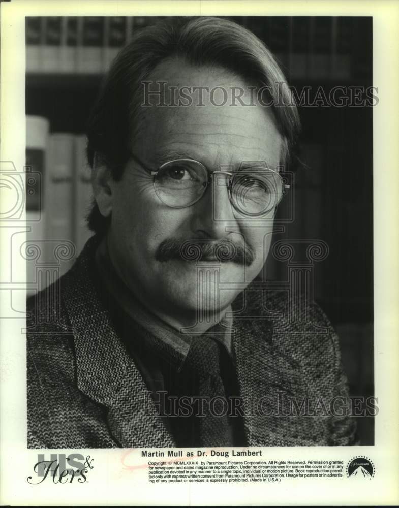 1989 Press Photo Actor Martin Mull as Dr. Doug Lambert in &quot;His &amp; Hers&quot;- Historic Images