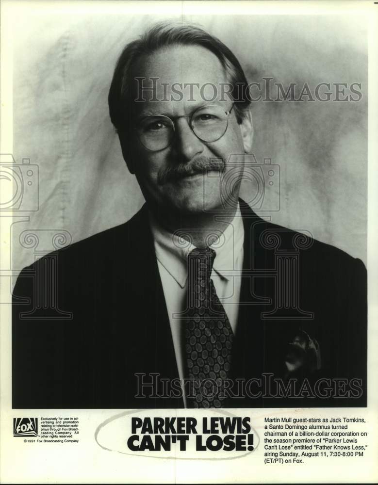 1991 Press Photo Actor Martin Mull as Jack Tomkins in "Parker Lewis Can't Lose"- Historic Images
