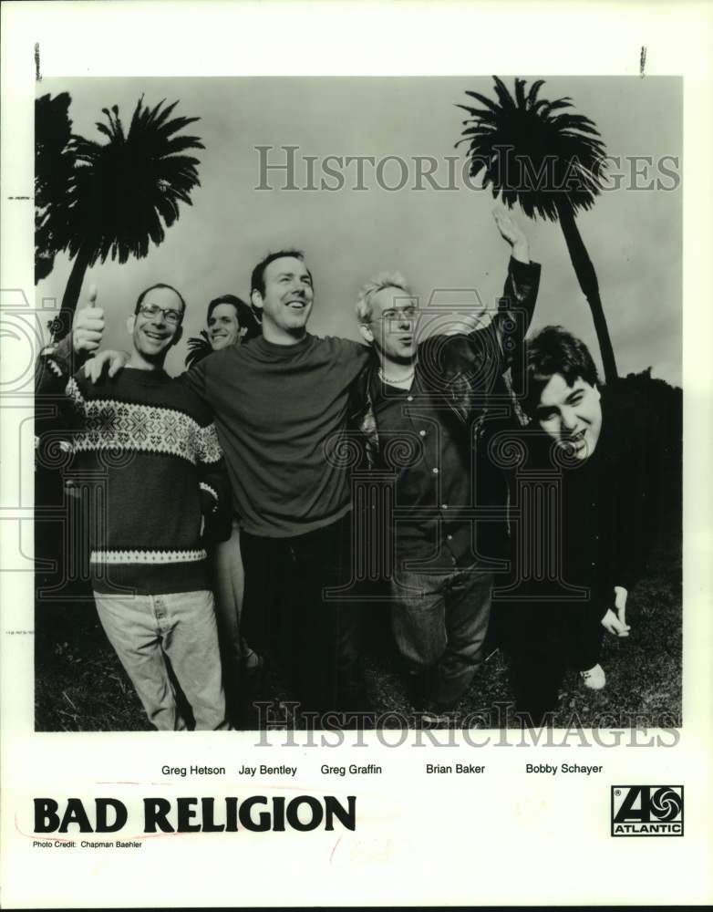 1998 Press Photo Five Members of the band Bad Religion, Entertainers - sap23224- Historic Images