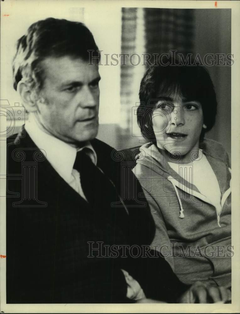 1981 Press Photo Actors Don Murray, Scott Baio in &quot;The Boy Who Drank Too Much&quot;- Historic Images