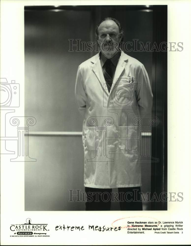 1996 Press Photo Actor Gene Hackman stars in "Extreme Measures" movie- Historic Images