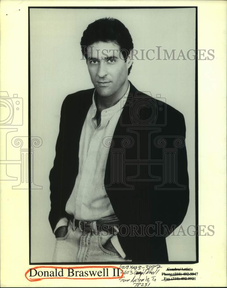2001 Press Photo Actor Donald Braswell II, San Antonio, Texas - sap23324- Historic Images