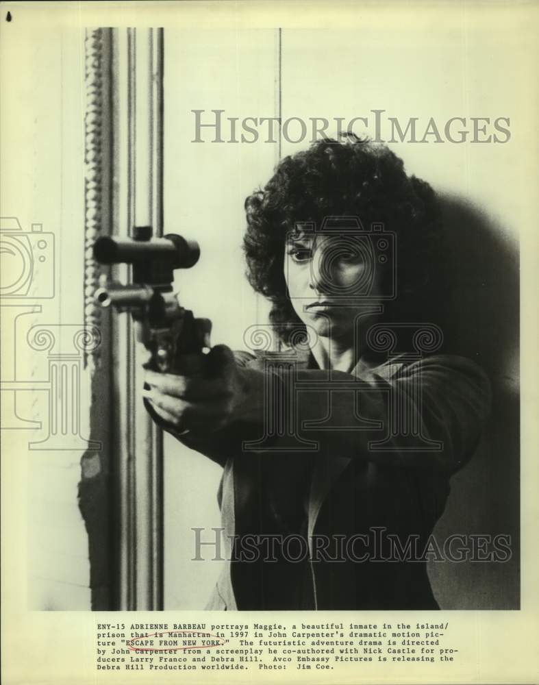 1997 Press Photo Actress Adrienne Barbeau as Maggie in "Escape from New York"- Historic Images