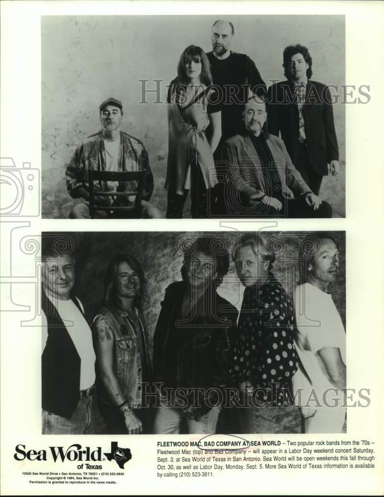 1994 Press Photo Fleetwood Mac and Bad Company, Musicians, Entertainers- Historic Images