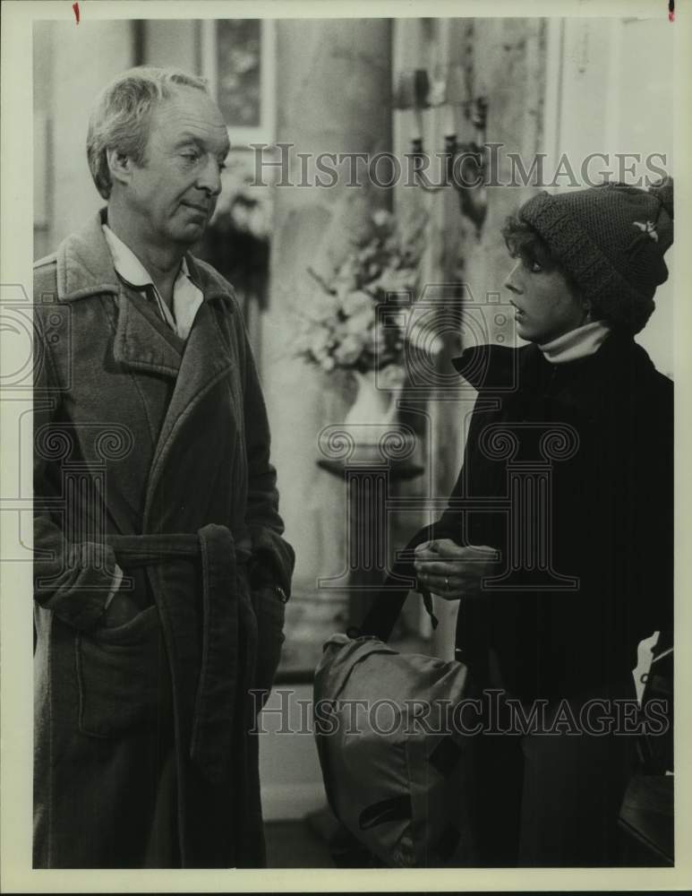 1981 Press Photo Actors Conrad Bain, Dana Plato in &quot;Diff&#39;rent Strokes&quot; on NBC-TV- Historic Images