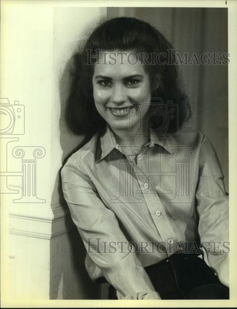 1981 Press Photo Actress Lily Barnstone, a native of Houston, on "Texas" on NBC- Historic Images