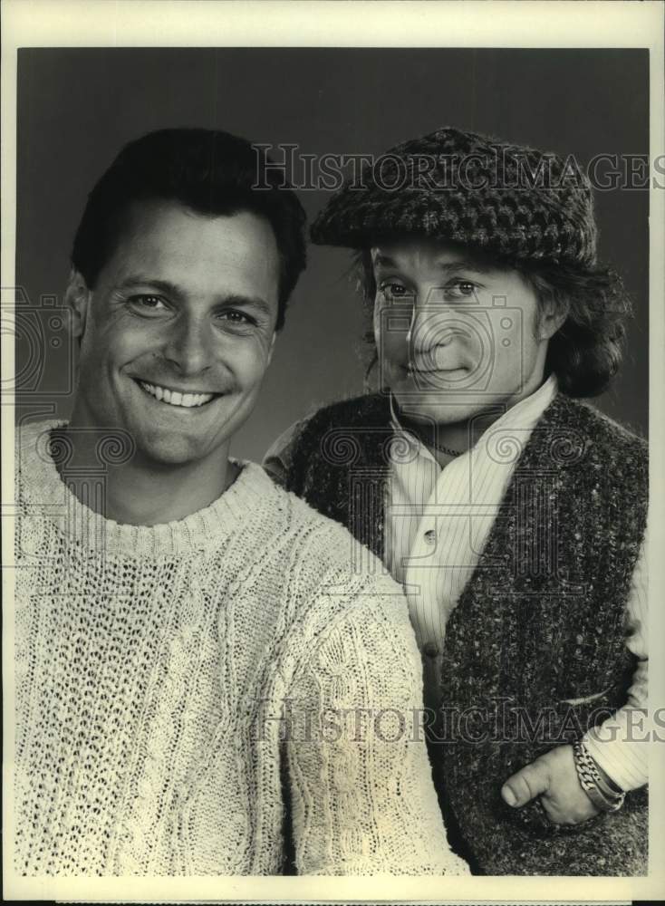 1986 Press Photo Actors David Rappaport, Doug Barr in "The Wizard" on CBS TV- Historic Images
