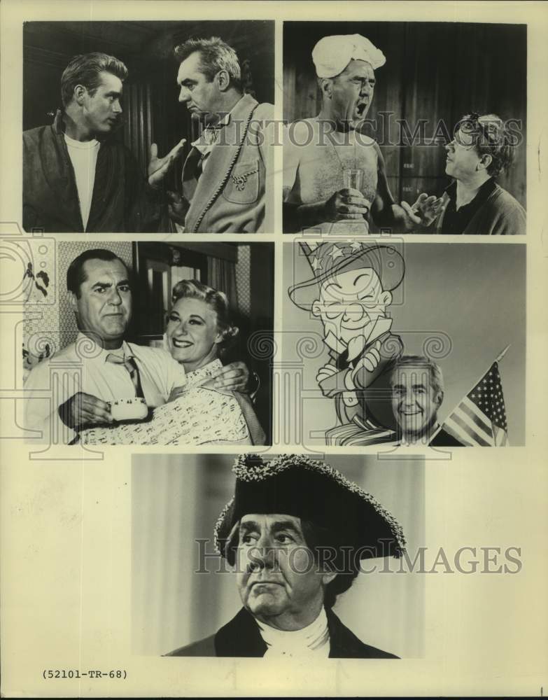 1979 Press Photo Actor Jim Backus in composite with co-stars on Television Show- Historic Images