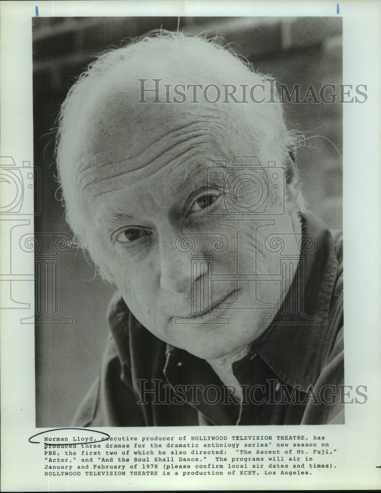 1978 Press Photo Norman Lloyd, executive producer, Hollywood Television Theatre- Historic Images