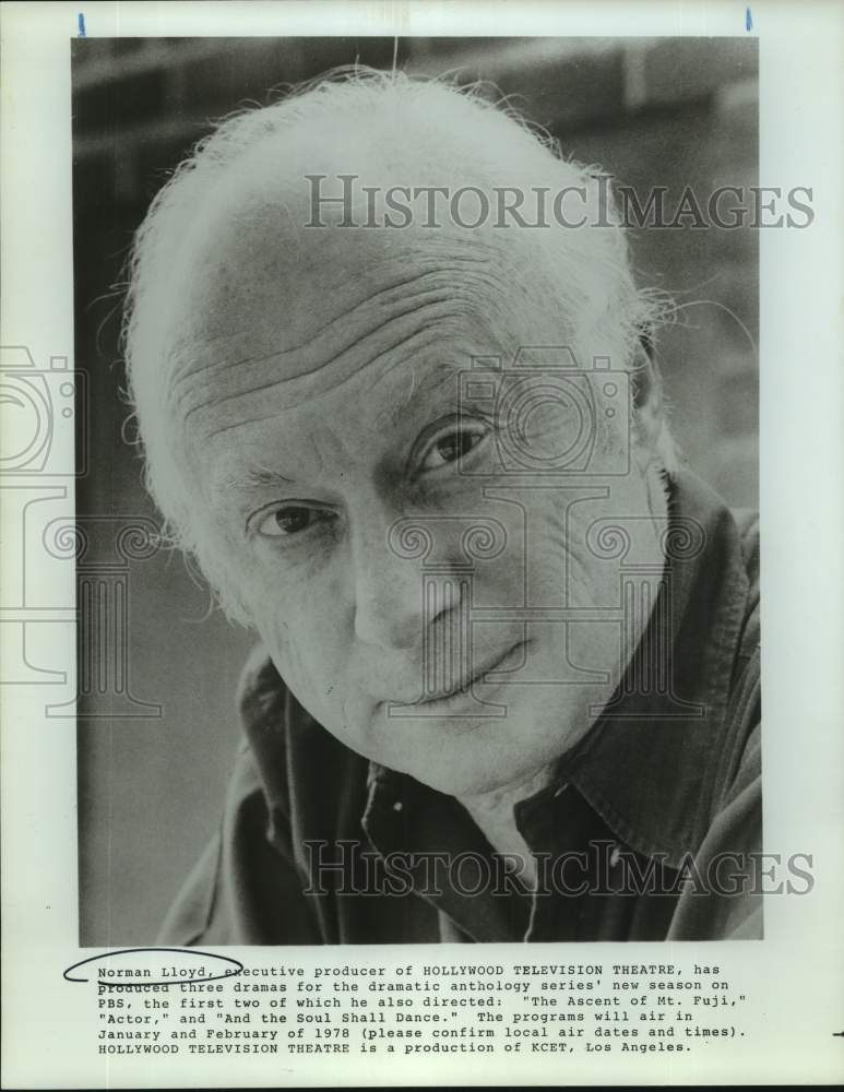 1978 Press Photo Norman Lloyd, executive producer, Hollywood Television Theatre- Historic Images
