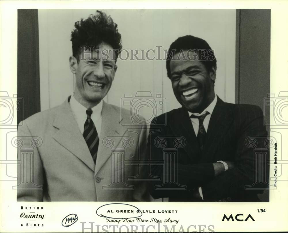 1994 Press Photo Al Green and Lyle Lovett, Musicians - sap24034- Historic Images