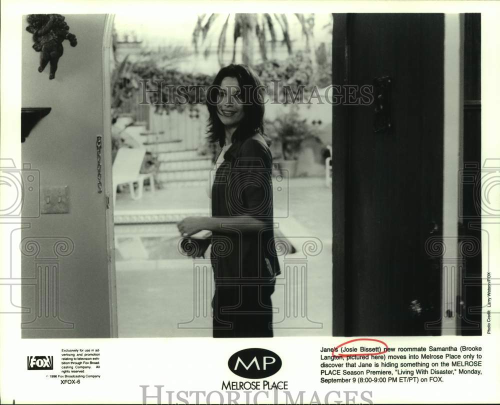 1996 Press Photo Actress Josie Bissett in Melrose Place on Fox Television- Historic Images