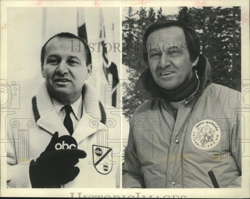 Press Photo ABC Sportscaster Jim McKay in composite of portraits 18 years apart- Historic Images