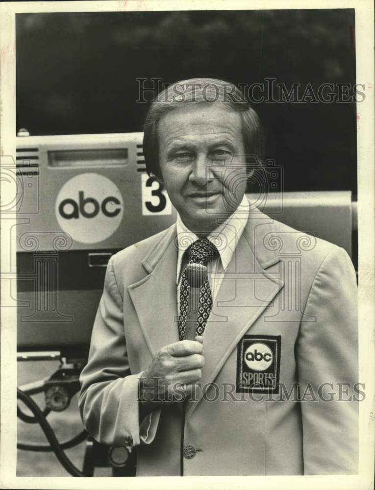 1980 Press Photo Jim McKay, ABC Sports Announcer in closeup - sap28583- Historic Images