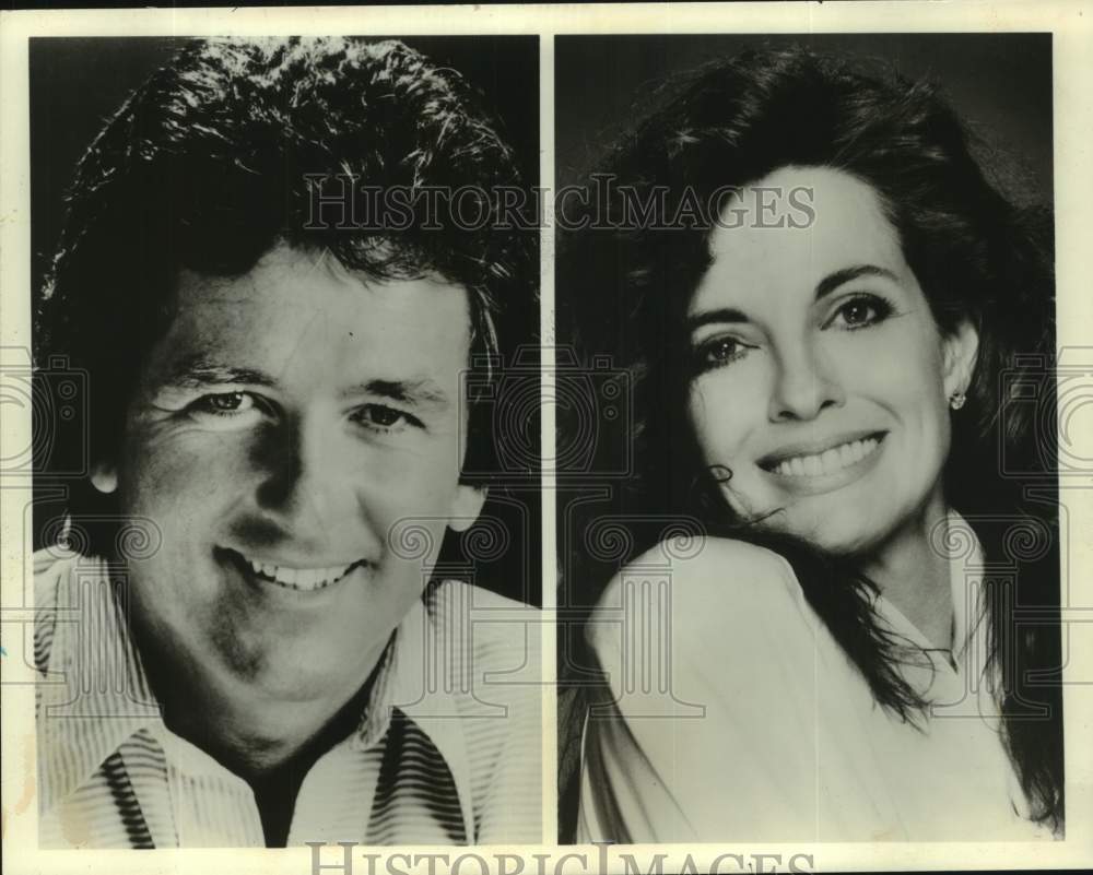 Press Photo Actress Linda Gray with Actor in composite - sap28984