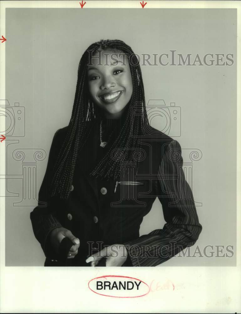 1996 Press Photo Singer Brandy, Entertainer - sap31464