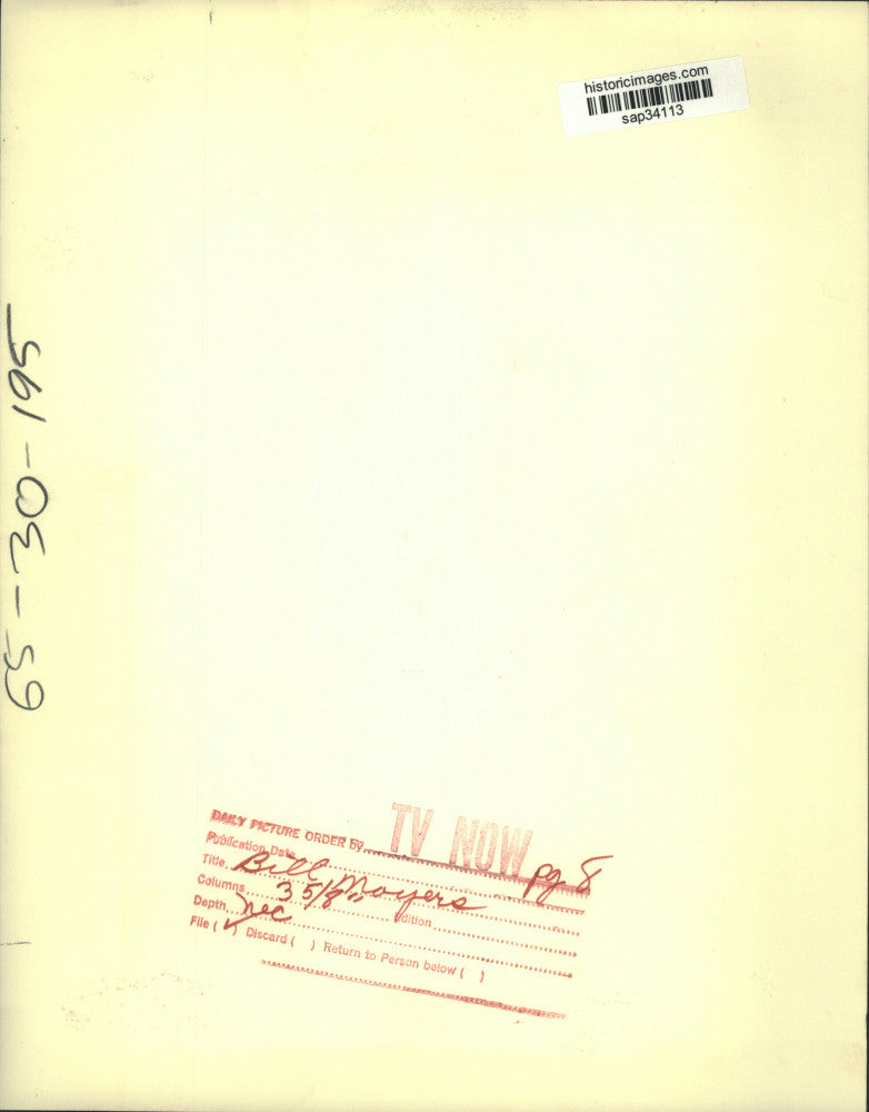 Press Photo Host Bill Moyers in "A Walk Through the 20th Century" in Marshall