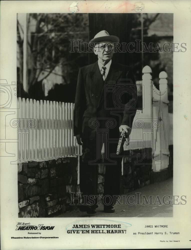 1973 Press Photo James Whitmore stars in Give 'Em Hell, Harry! - sap35241