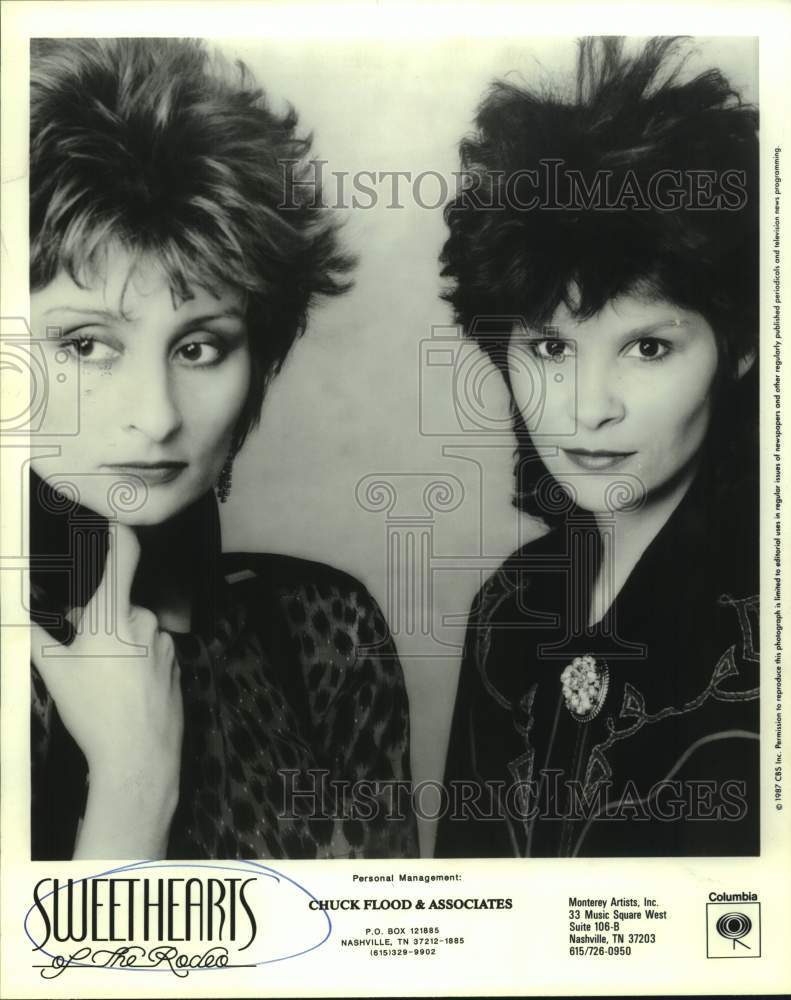 1987 Press Photo Musical artists "Sweethearts of the Rodeo" - sap36801- Historic Images