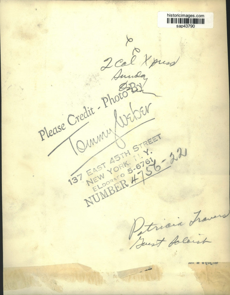 Press Photo Musician Patricia Travers - sap43790