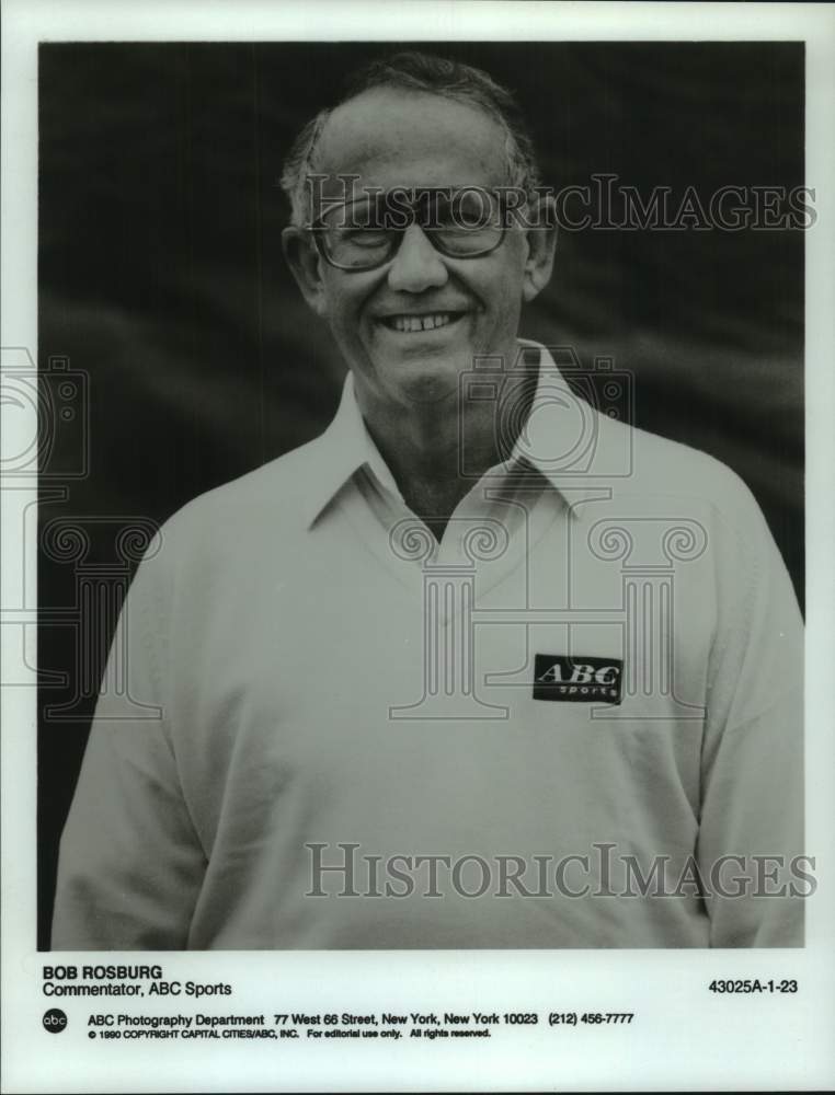1990 Press Photo Bob Rosberg, Commentator, ABC Sports - sap44044- Historic Images