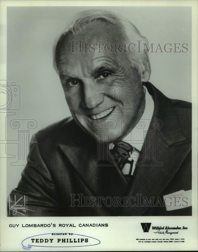 Press Photo Teddy Phillips, Director of Guy Lombardo's Royal Canadians