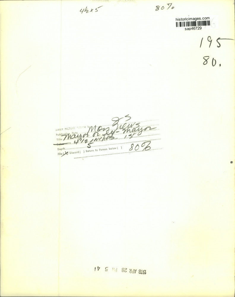 1977 Press Photo Mayor Stanley Piotrowicz, Kopernik Shores, Texas - sap46729