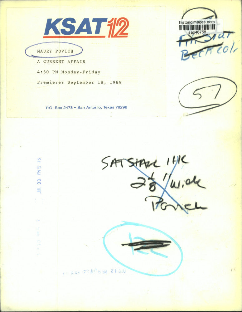 1989 Press Photo Maury Povich hosts A Current Affair. - sap46758