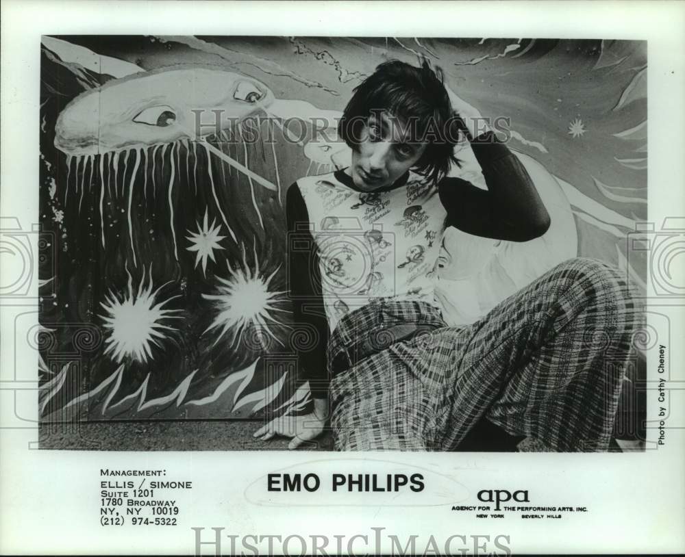 Press Photo Comedian Emo Philips - sap47178